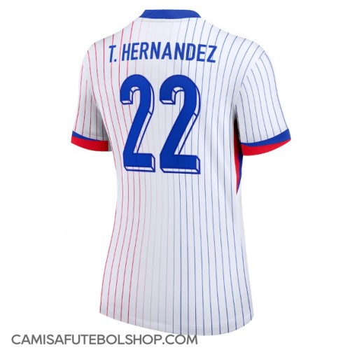 Camisa de time de futebol França Theo Hernandez #22 Replicas 2º Equipamento Feminina Europeu 2024 Manga Curta